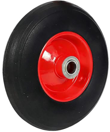 perfeclan Pneu plein remplaçant une roue en caoutchouc pour tondeuse à gazon, roue de grille pour chariot de jardin, coupe-bordures, compresseur d'air, 22cm