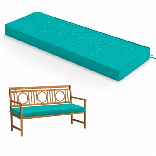 WLXFF wasserdichte Sitzauflage Bank, 5cm Dicke rutschfest Bankpolster, Abnehmbare Sitzkissen Auflage, Indoor Outdoor geeignet für Gartenbank, Küchenbank & Fensterbank