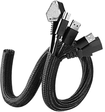 Ranuw Copri cavi intrecciati resistenti al calore per auto, moto, PC, TV, cavi per computer, elettronica, guaine intrecciate in nylon PET