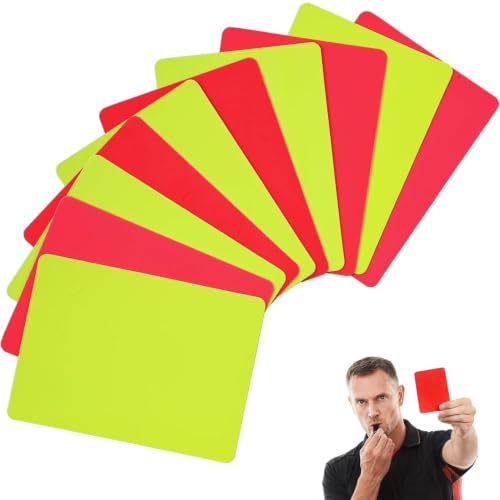 10 Cartons Arbitre Football Carte Jaune et Rouge Cartes d'Arbitre Imperméables