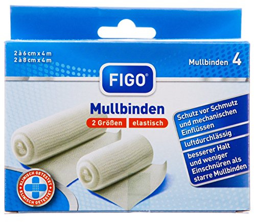 Figo Mullbinden, 2er Pack (2 x 4 Stück)