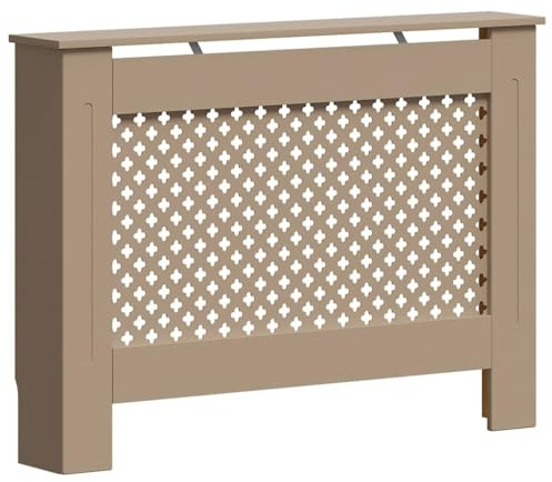 vidaXL Heizkörperverkleidung mit Wabenmuster Heizkörperabdeckung Heizungsverkleidung Heizung Heizkörper Abdeckung 112x19x81,5cm MDF