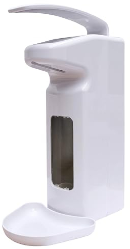 Hygiene365® Desinfektionsspender SD2015-w,Armhebelspender manuell für 500-1000ml für Euro-Flaschen – Eurospender & Seifenspender Wandbefestigung, nachfüllbar – Made in Germany