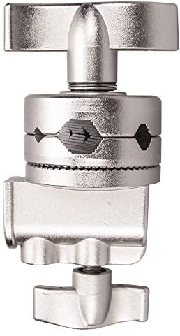 BOLLUMA Multifunktionaler robuster Griff Kopf Schwenkkopf Halter Montageadapter Stahl für Lichtständer, Teleskoparm und andere fotografische Ausrüstung