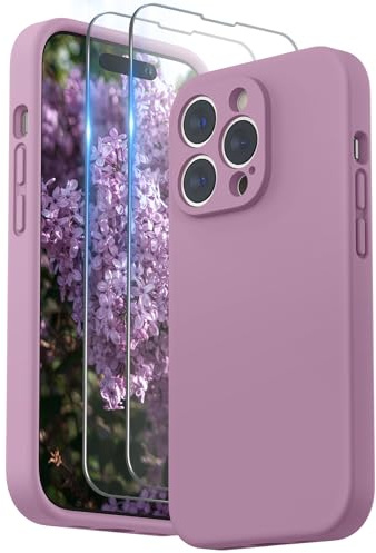 SURPHY für iPhone 14 Pro Hülle Silikon mit Displayschutzfolie | mit Kameraschutz Stoßfeste Handyhülle für iPhone 14 Pro Case 6,1 mit Erhöhter Randschutz