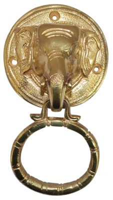 BRACOP Elefant Türklopfer Dekoratives Metall Antik Türklopfer Haustürklopfer Messing Ornament Moderner Vintage Türklopfer Designer Schubladengriffe Schrankknöpfe Möbelgriffe Geschenke