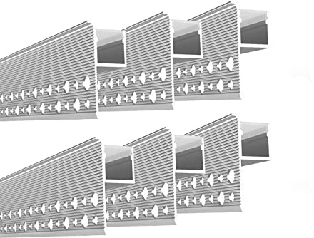 Besseto Plaster-in LED Channel 6 Pack 6.6FT/2 Meter Trim Edge LED Strip Aluminum Channel,Trimless Recessed Drywall Aluminum LED Profile for Wall and Ceiling