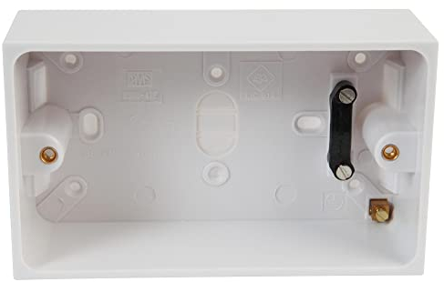 Doppel-Patratzen, 45 mm tief + Klemme/TE, Backboxen/Montageboxen, elektrisch, 1 Stück
