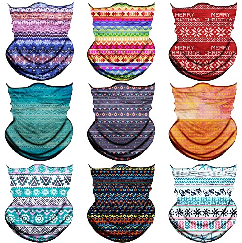 Neck Gaiter Balaclava Cool Scarf Mask Sun UV Protection,Gator Face Mask Bandana Reusable for Men Women Boys Girls,Neck Warmer,Face Cover Headwear,Head Wrap,Headband for Outdoor Sport