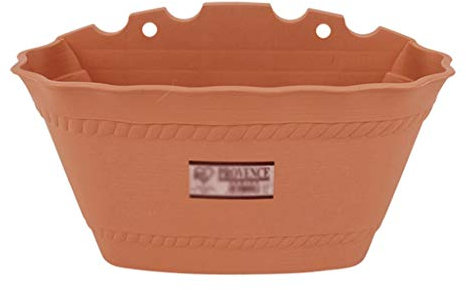 Macetas, Jardín Macetas de cucharas Colgantes plantador Colgante, Colgante de Pared de la Maceta del Espesado Colgar de la Pared Maceta De Plástico con Gancho Tiesto (Color : Brown, Size : 5L)