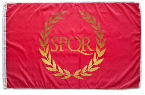 Bandera del Imperio Romano 150X90 cm para Palo - Bandera SPQR