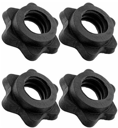 4Pcs Dumbbell Hex Nut Clips Barbell Spin-Lock Collars, Black
