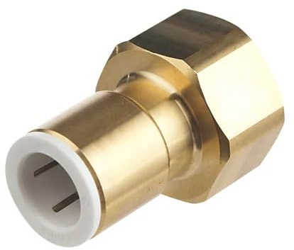 TWISTLOC SBFA6765M Brass Push-FIT Adapting Female Coupler Pipe Fitting Adaptor 15MM X 3/4, Suitable for Drinking Water, Suitable for Water Systems, Suitable for Hard & Soft Water Areas, 1 in Pack