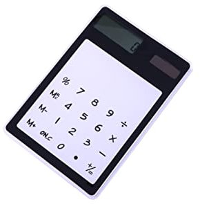 NUOBESTY Calculatrice Tactile à Écran Transparent Et Solaire Compacte pour Bureau Ou Études avec Veille Automatique