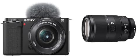 Sony Alpha ZV-E10 | APS-C spiegellose Vlog-Kamera & E 70-350mm f/4.5-6.3 G OSS | APS-C, Super-Telezoom-Objektiv (SEL70350G)