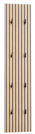 Lomadox Garderobenpaneel Flur Garderobe Hakenpaneel Wandpaneel Kleiderhaken Kleiderständer Akustikpaneel Optik modern in Eiche Natur