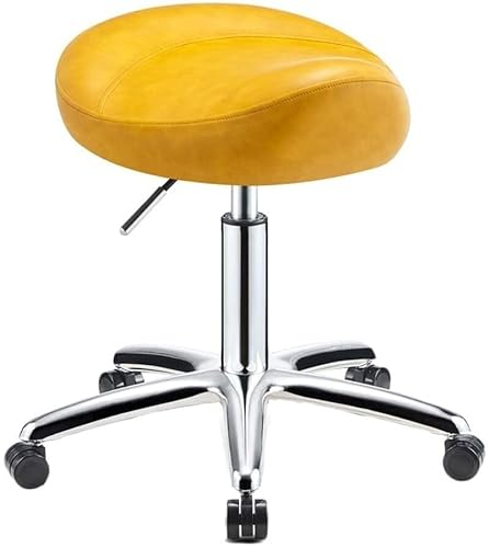 Drehhocker mit Rollen, Friseurhocker, spezieller Rollstuhl für Salons, Friseursalons, Friseure, Maniküre, Haarschneiden, drehbarer Rollhocker (Farbe: D)