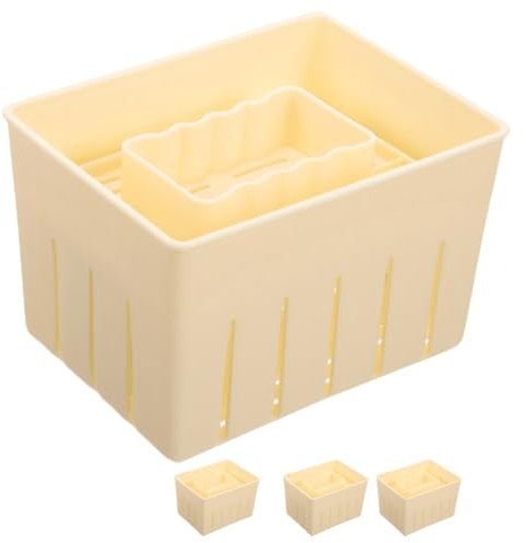 Cabilock 4pcs Cheese Pressing Plate for Cheese Making Supplies Press Tofu Press Mould for Household Making