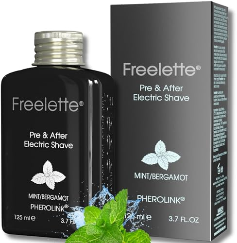 Crème Lotion Pré-rasage et Après-rasage Électrique - Idéal pour un Rasage de Près - Baume Lisse et Sans Irritation. Freelette (125 ml (Lot de 1), MENTHE/BERGAMOTE)
