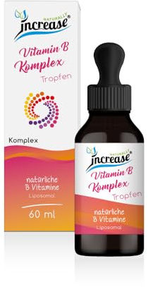 Liposomale Vitamin B Komplex Tropfen hochdosiert - (6.900mg Vitamin B pro Packung) 230mg pro Tagesdosis mit Vitamin B1, B2, B3, B5, B6, B7, B9 und B12 - MCT Öl - Hohe Bioverfügbarkeit