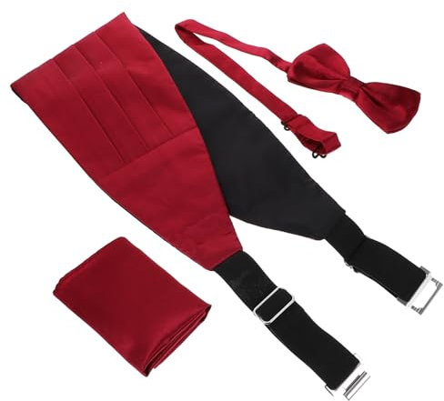 LIFKOME Kummerbund Und Fliege Herren Glatter Polyesterstoff Verstellbar Geeignet Für Partys Hochzeiten Proms Klassisch Und Elegant