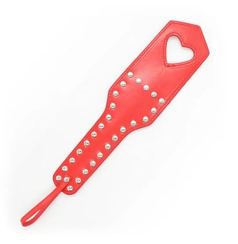 Paleta de azotes con forma de corazón de cuero sintético color rosa sexy for adultos, productos sexuales for parejas 281301013(Type 3)