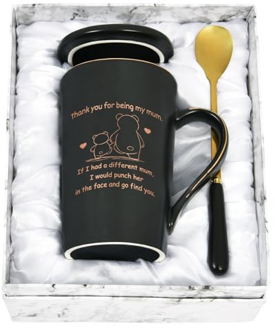 Joymaking Mum Coffee Mug for Mother's Day, Birthday, Christmas from Daughter Son - Funny Mama Cup, 11Oz Black