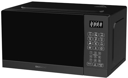 Daewoo MD-FA202SB-EU, 20 litri di capacità, 700 W di potenza, 8 programmi, 5 livelli di potenza, pannello digitale, colore nero