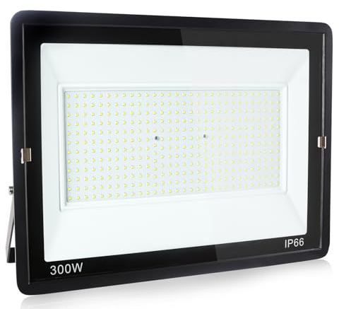 Psatfito G Projecteur LED 300w, 32400 Lm Projecteur LED Extérieur, Étanchéité Ip66 Lumière Blanche du jour 6000k Éclairage de Sécurité Extérieur pour Entrepôt, Garage, Arrière-Cour, 1 pièce