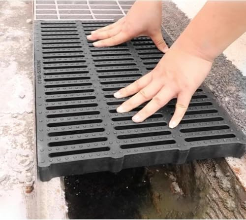 VUIKLCty grate Drainage Grating Rainwater Ditch Cover, Outdoor Drainage Ditch Plate With Grating, Anti-skid Drainage Ditch For Rainwater/rainstorm(Thk-4cm (1 5/8))