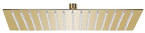 AJJHUUKI Regenduschkopf Edelstahl 40x40cm eckig gold