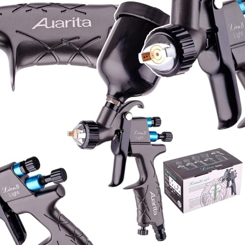 Auarita Mini Spray Gun HVLP 0.8mm LION B Light Paint Spray Gun Low Air Consumption