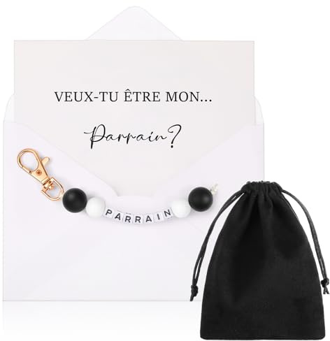 Hestya Cadeau Demande Parrain Cadeau Annonce Grossesse Tonton Papi Parrain | Veux-Tu Être Mon Parrain, Tu Vas Être Tonton, Tu Vas Être Papi, Porte-Clés, Carte Annonce avec Enveloppe pour Noël Baptême