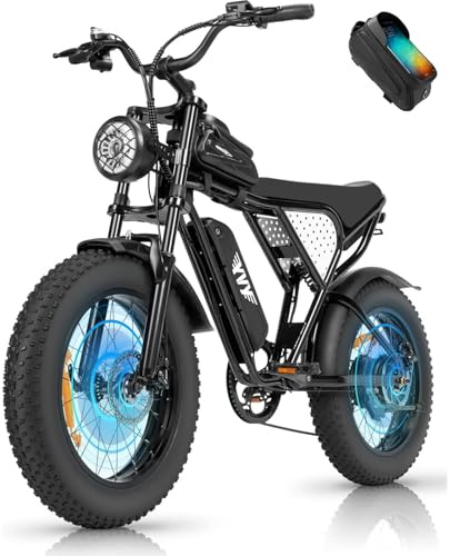 YVY C20 Lite Vélo Électrique, Autonomie 120km, Batterie Amovible 48V 15,6Ah, Moteur 80Nm, Fat Bike Électrique, VTT Électrique 7 Vitesses, E-Bike Double Suspension, Double Disque, Écran LCD
