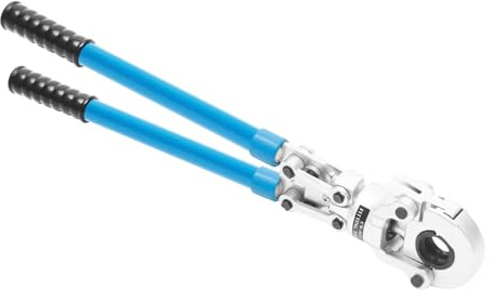 PEX-Crimpwerkzeugset mit 9 herausnehmbaren Matrizen, Crimpzangen Aderendhülsen Set für 12-28 mm Rohre, Hydraulische Zange 360° drehbarer Kopf, Sechskant Crimpzange Presszange