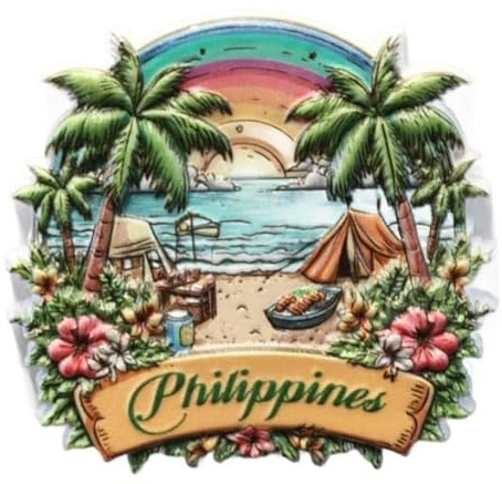3D-Kühlschrankmagnet, Motiv: Philippinen Manila Passig, Stadt-Souvenir, Reiseerinnerung, Geschenk