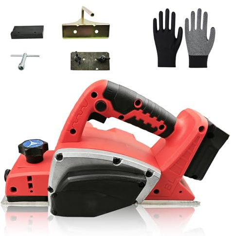 Cordless Handheld Planer for Milwaukee 18V Battery,15000 RPM Wood Planer | Brushless Electric Planer 82mm Width &2 mm Cutting Depth Wood Planer Thicknesser Planer for Wood DIY Woodworking(No Battery)