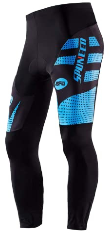 sponeed Herren Fahrradhose Thermo Fleece Fahrradhose Winddicht Winter Fahrrad Reitbekleidung US L/CN XL Blau