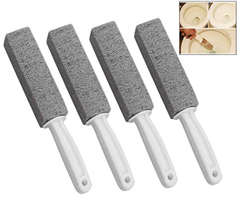 iwobi 4 pezzi Pietra Pomice per Pulizia,Pietra di Pulizia Scopini per WC la Pulizia della Pentola/Ruggine/Vaso/Griglia/Piede Cura/Ciotola