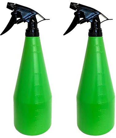 HAC24 2er Set Pflanzen Sprühflasche 1 Liter Pflanzensprüher Kunststoff Handsprüher Grün Desinfektionssprüher Zerstäuber