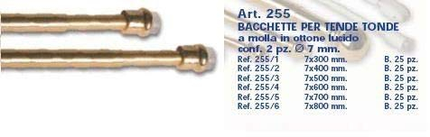 JUMBO srl Coppia Bacchette Bastoni per Tende Colore Ottone 60 cm x 7 mm