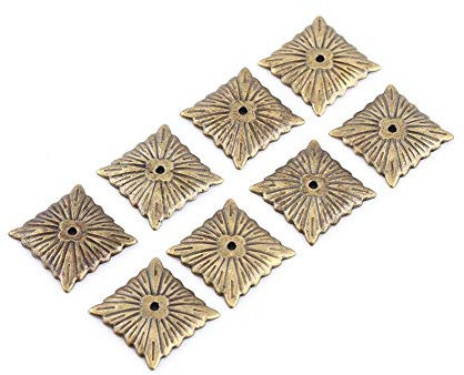 100 pz Vintage Tappezzeria Chiodi Bronzo Metallo Etichetta Mobili Divano Scarpiera Porta Decorativa Tack Stud Hardware Perni e chiodini(21 * 21 mm)