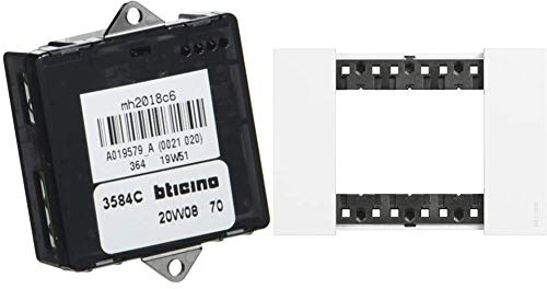 BTicino Living Now Micro-Module Connesso & Living Now Placca 3 Moduli, Bianco