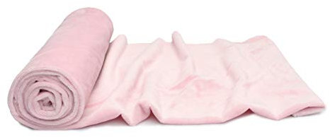 Tissu minkee lisse modèle 50x160 cm (Rose clair)