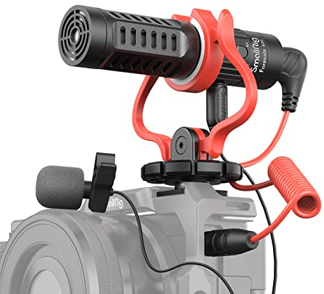 SMALLRIG On-Camera Microphone Microfono per Fotocamera, Video Microfono con Design Stereo Professionale per Fotocamere e Videocamere DSLR - 3468