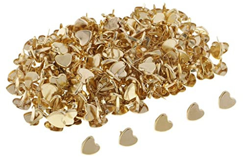 JISADER Herz GOLDENE MARKIERUNGEN Ca. 9 Mm Metallpapier