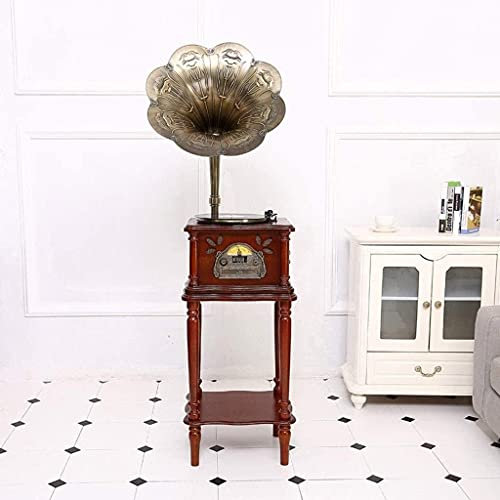 TAISK Gramophone, Bluetooth Phonograph Record Player,Portable Version Gramophone Vintage Retro Style Subwoofer Speakerw/Aux-in,CD,FM/AM Radio Every Family