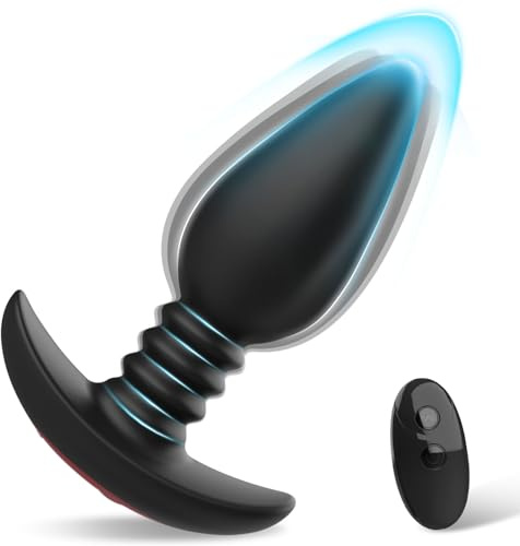 LWINCC Plug Anal Vibradores Hombre Anale Masajeadores de Próstata con 10 modos de vibración, Juguetes Sexuales para Hombres y Parejas Dildo Anal Plug Sexo Mujer Consoladores para Hombre, Nero