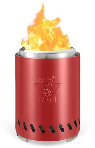 Generic Smokeless Fire Pit, Table Top Portable Fire Pit Fueled by Pellets or Wood, Safe Burning Table Top Firepit, with Travel Bag, 2 Mini Sticks, Fireproof Mat 25×18CM