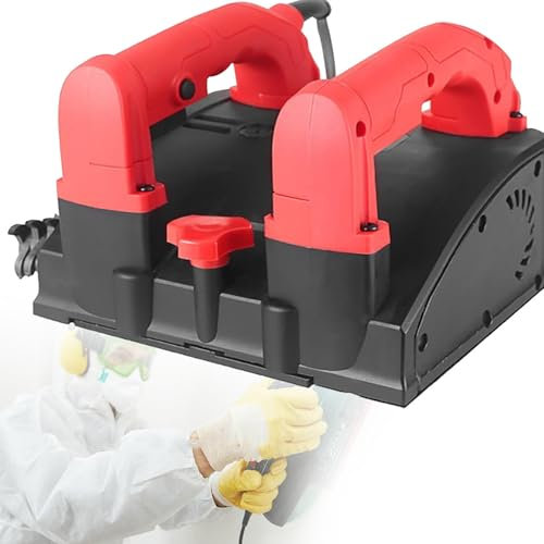 GBHJJ Electric Wall Planing Machine, 1180W Wall Planer, High Power Motor, for Old Wall Renovation Flattening Power Tool, Ergonomic Comfortable Double Handle, For Granite, Stone, Marble